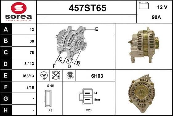 STARTCAR 457ST65 - Alternator furqanavto.az