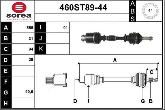 STARTCAR 460ST89-44 - Sürücü mili furqanavto.az