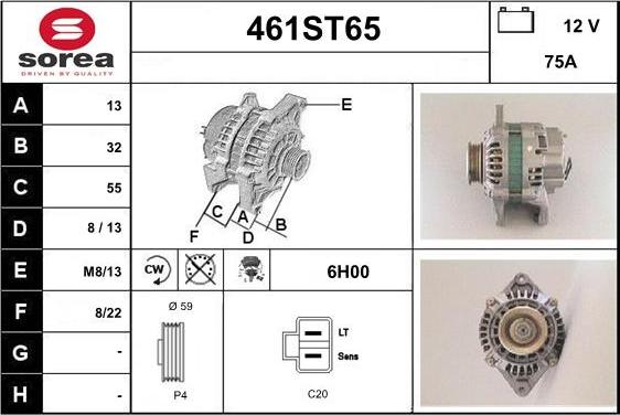 STARTCAR 461ST65 - Alternator furqanavto.az