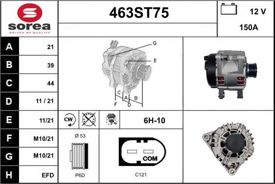 STARTCAR 463ST75 - Alternator furqanavto.az