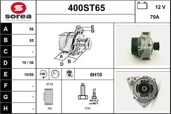 STARTCAR 400ST65 - Alternator furqanavto.az