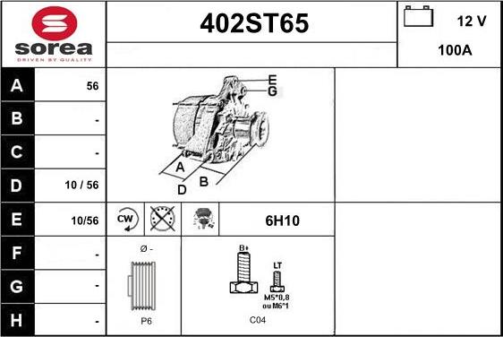 STARTCAR 402ST65 - Alternator furqanavto.az