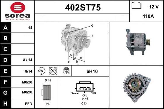 STARTCAR 402ST75 - Alternator furqanavto.az