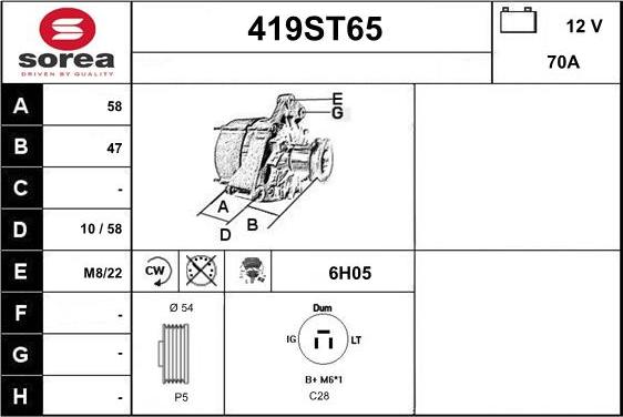 STARTCAR 419ST65 - Alternator furqanavto.az