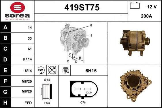 STARTCAR 419ST75 - Alternator furqanavto.az