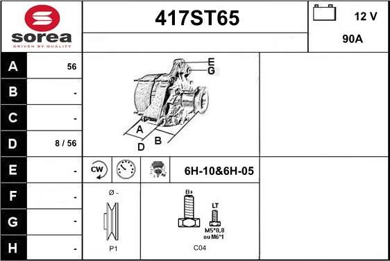 STARTCAR 417ST65 - Alternator furqanavto.az