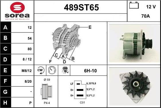 STARTCAR 489ST65 - Alternator furqanavto.az