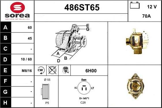 STARTCAR 486ST65 - Alternator furqanavto.az