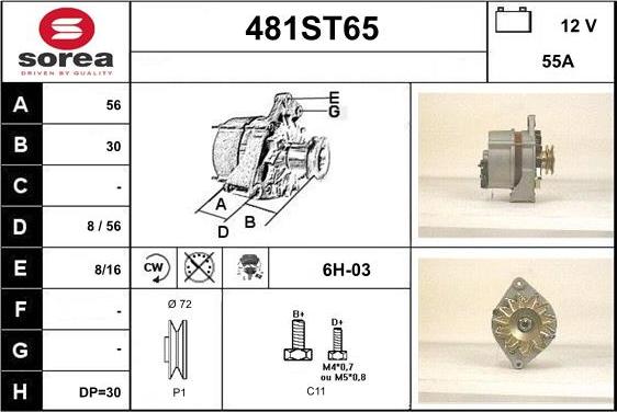 STARTCAR 481ST65 - Alternator furqanavto.az