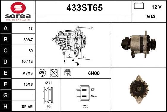 STARTCAR 433ST65 - Alternator furqanavto.az