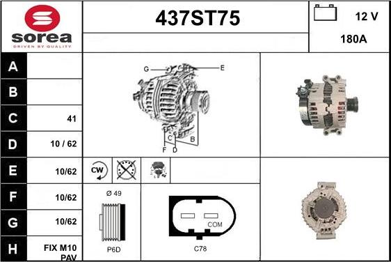 STARTCAR 437ST75 - Alternator furqanavto.az