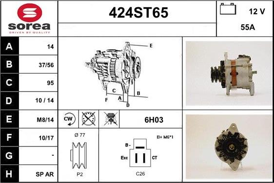 STARTCAR 424ST65 - Alternator furqanavto.az