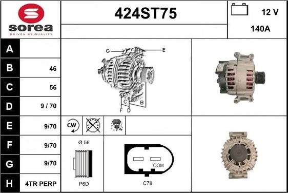 STARTCAR 424ST75 - Alternator furqanavto.az