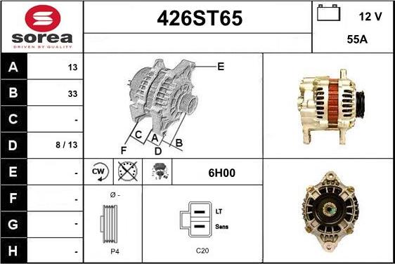 STARTCAR 426ST65 - Alternator furqanavto.az