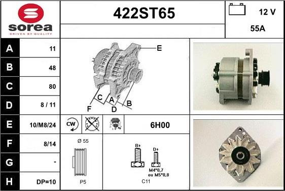 STARTCAR 422ST65 - Alternator furqanavto.az