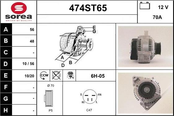 STARTCAR 474ST65 - Alternator furqanavto.az