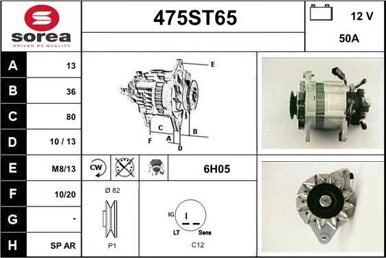 STARTCAR 475ST65 - Alternator furqanavto.az