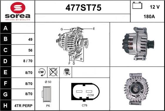 STARTCAR 477ST75 - Alternator furqanavto.az