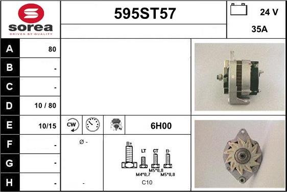 STARTCAR 595ST57 - Alternator furqanavto.az