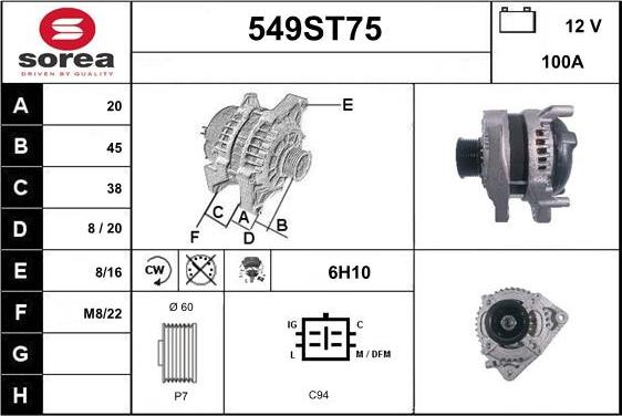 STARTCAR 549ST75 - Alternator furqanavto.az