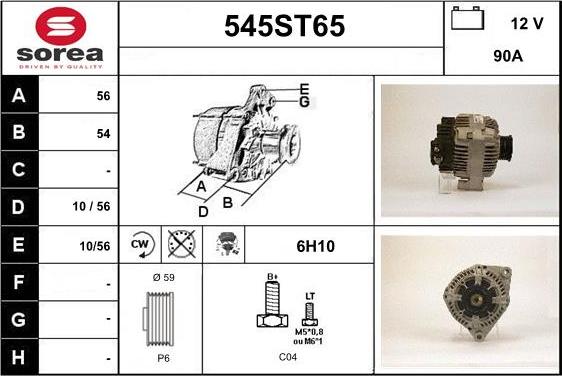 STARTCAR 545ST65 - Alternator furqanavto.az