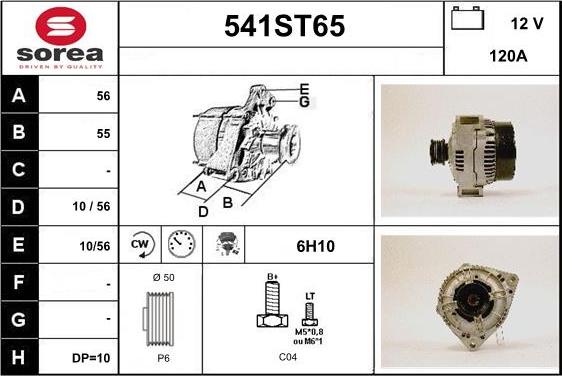 STARTCAR 541ST65 - Alternator furqanavto.az