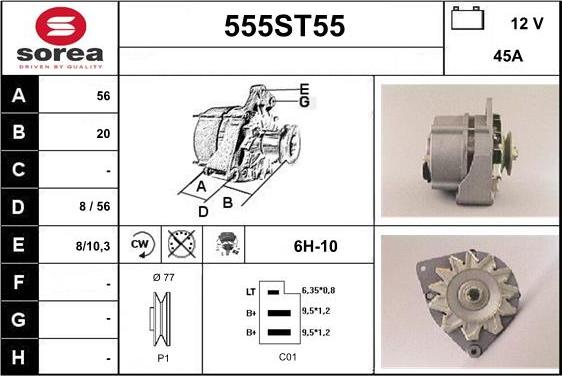 STARTCAR 555ST55 - Alternator furqanavto.az