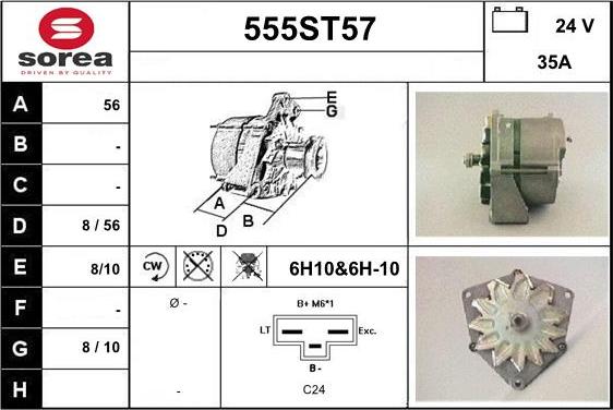 STARTCAR 555ST57 - Alternator furqanavto.az