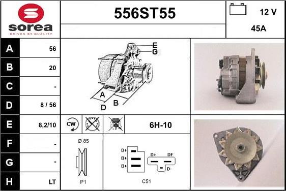 STARTCAR 556ST55 - Alternator furqanavto.az