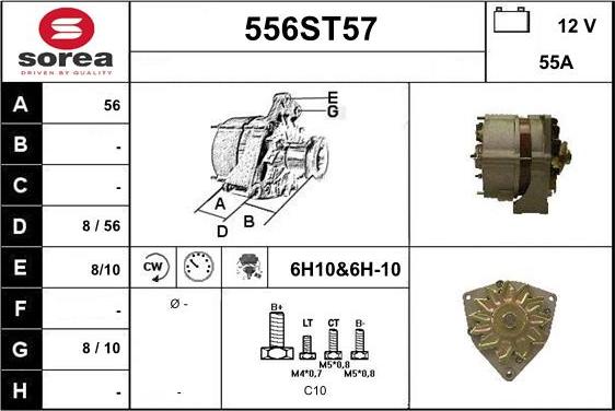 STARTCAR 556ST57 - Alternator furqanavto.az