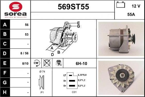 STARTCAR 569ST55 - Alternator furqanavto.az