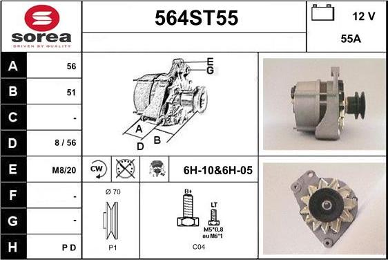 STARTCAR 564ST55 - Alternator furqanavto.az