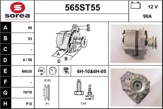 STARTCAR 565ST55 - Alternator furqanavto.az