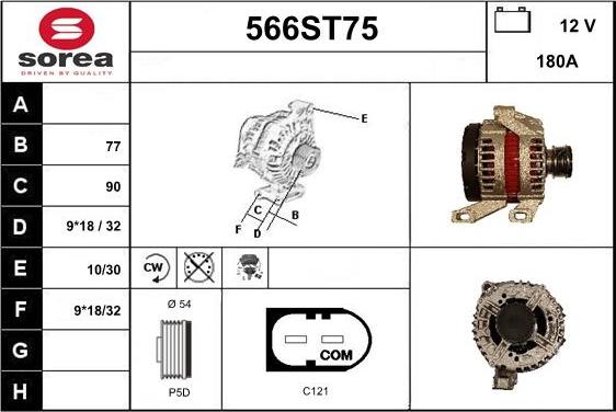 STARTCAR 566ST75 - Alternator furqanavto.az