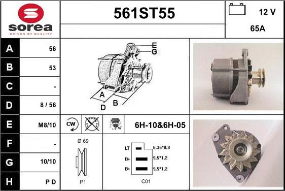 STARTCAR 561ST55 - Alternator furqanavto.az