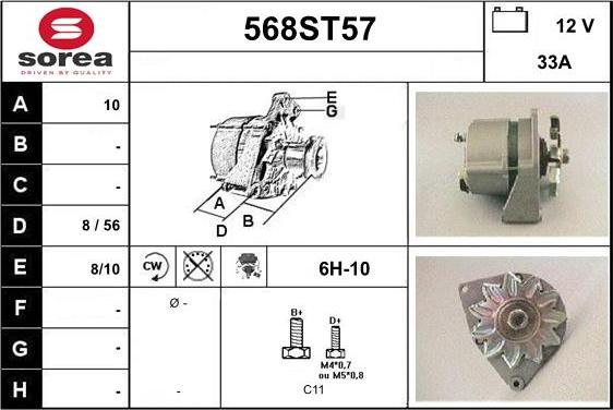 STARTCAR 568ST57 - Alternator furqanavto.az