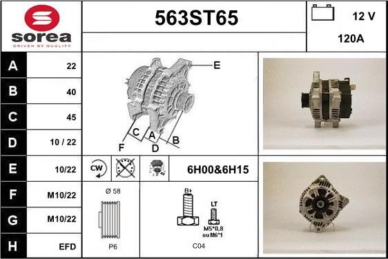 STARTCAR 563ST65 - Alternator furqanavto.az