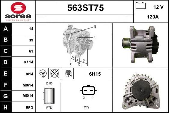 STARTCAR 563ST75 - Alternator furqanavto.az