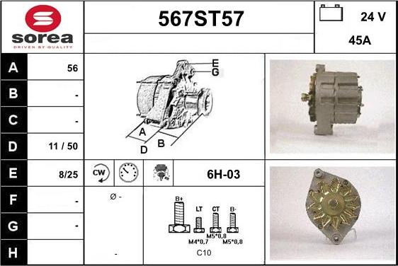 STARTCAR 567ST57 - Alternator furqanavto.az