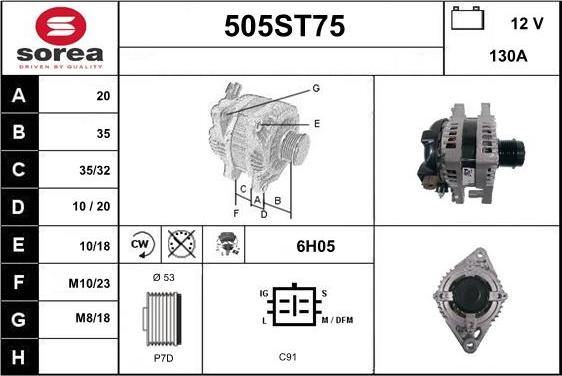 STARTCAR 505ST75 - Alternator furqanavto.az