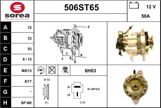 STARTCAR 506ST65 - Alternator furqanavto.az