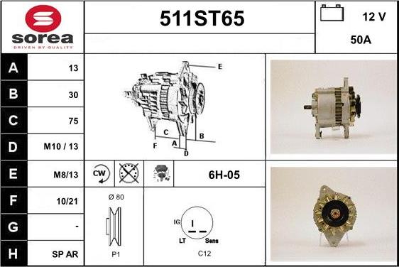 STARTCAR 511ST65 - Alternator furqanavto.az