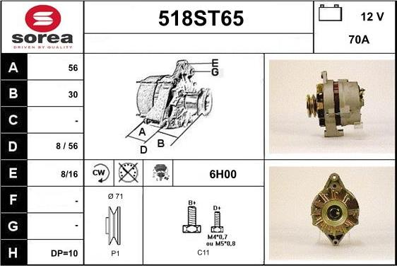 STARTCAR 518ST65 - Alternator furqanavto.az