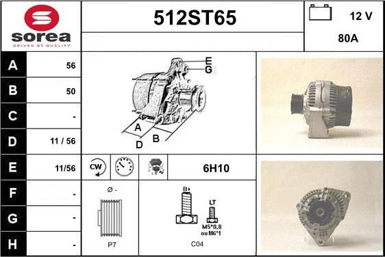 STARTCAR 512ST65 - Alternator furqanavto.az