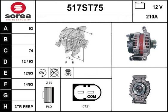 STARTCAR 517ST75 - Alternator furqanavto.az