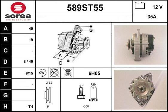 STARTCAR 589ST55 - Alternator furqanavto.az