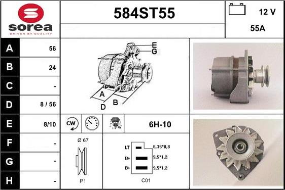 STARTCAR 584ST55 - Alternator furqanavto.az