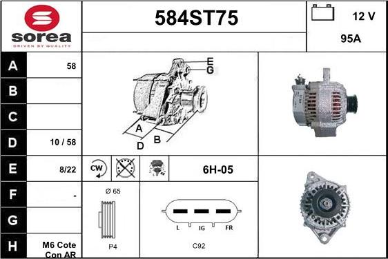 STARTCAR 584ST75 - Alternator furqanavto.az