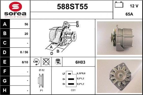 STARTCAR 588ST55 - Alternator furqanavto.az