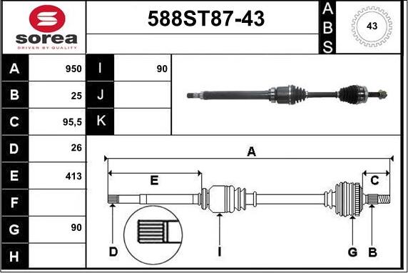 STARTCAR 588ST87-43 - Sürücü mili furqanavto.az